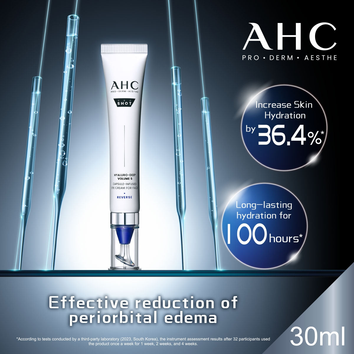 AHC醫美科研水光導入玻尿酸全臉眼霜 30毫升
