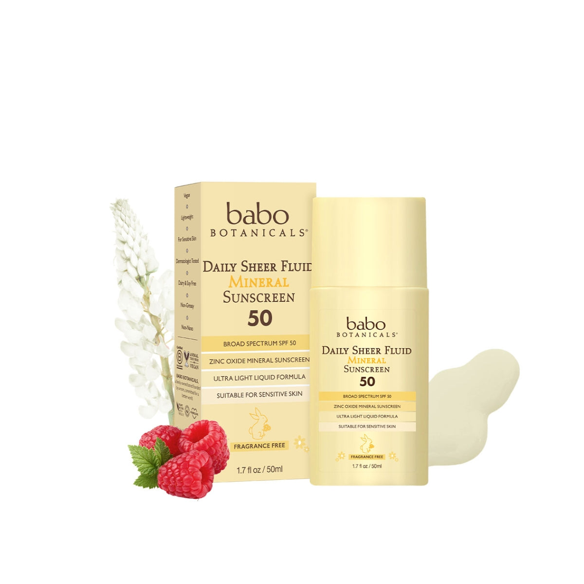 Babo Botanicals護膚級礦物防曬乳液SPF50 (無香料) 50毫升
