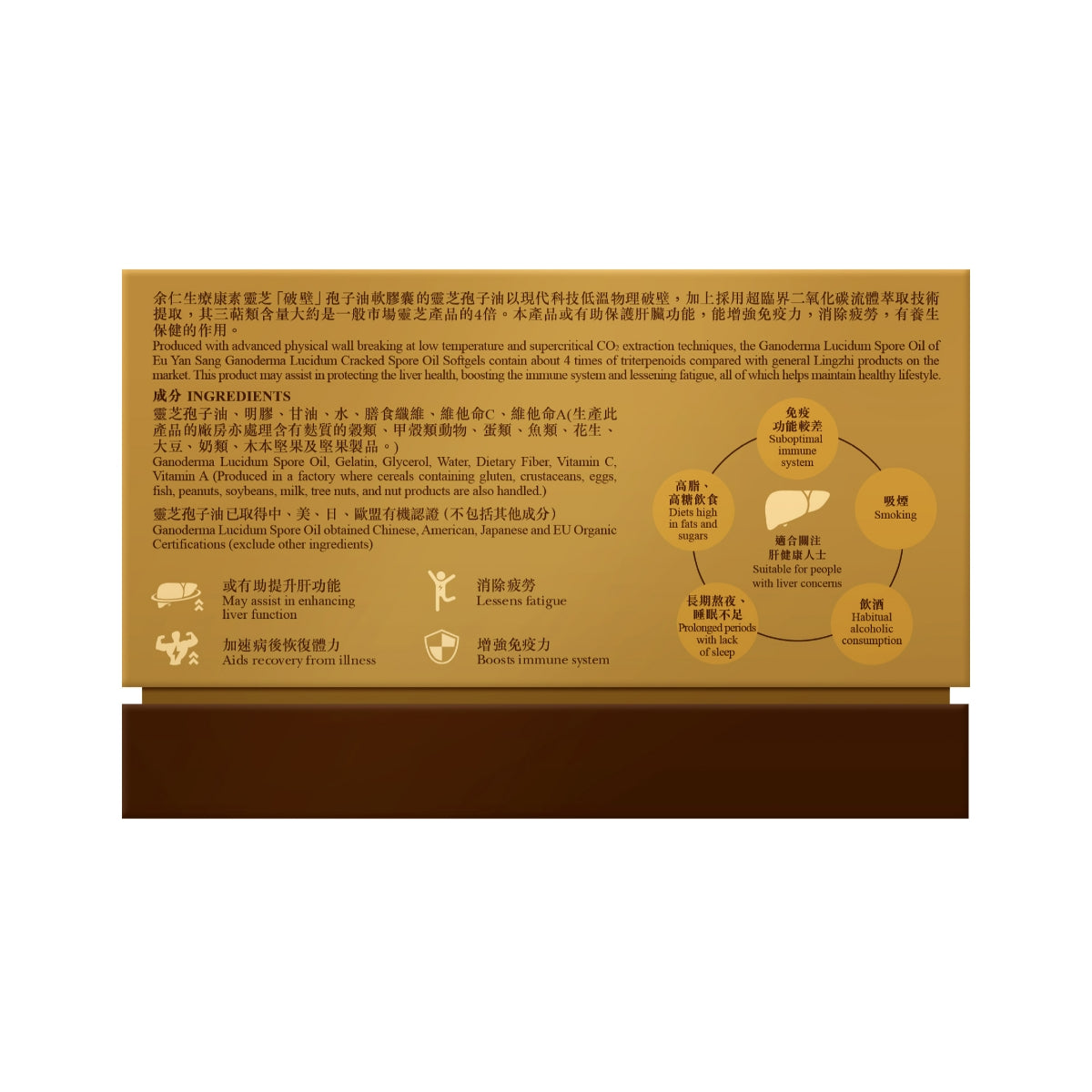 Eu Yan Sang Ganoderma Lucidum Cracked Spore Oil Softgels 60 Capsules