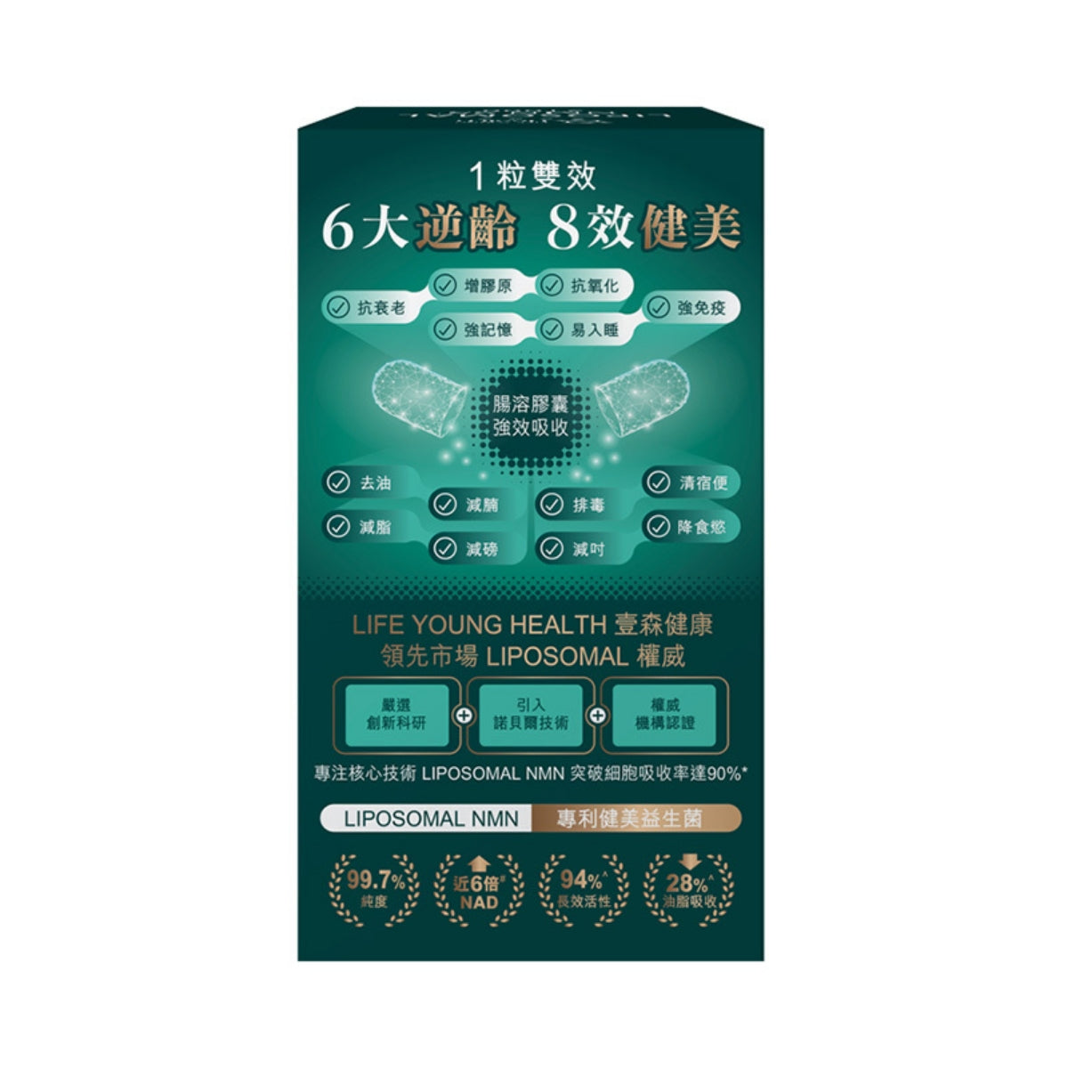 Life Young Health Liposomal NMN SS+ 21000 60pcs