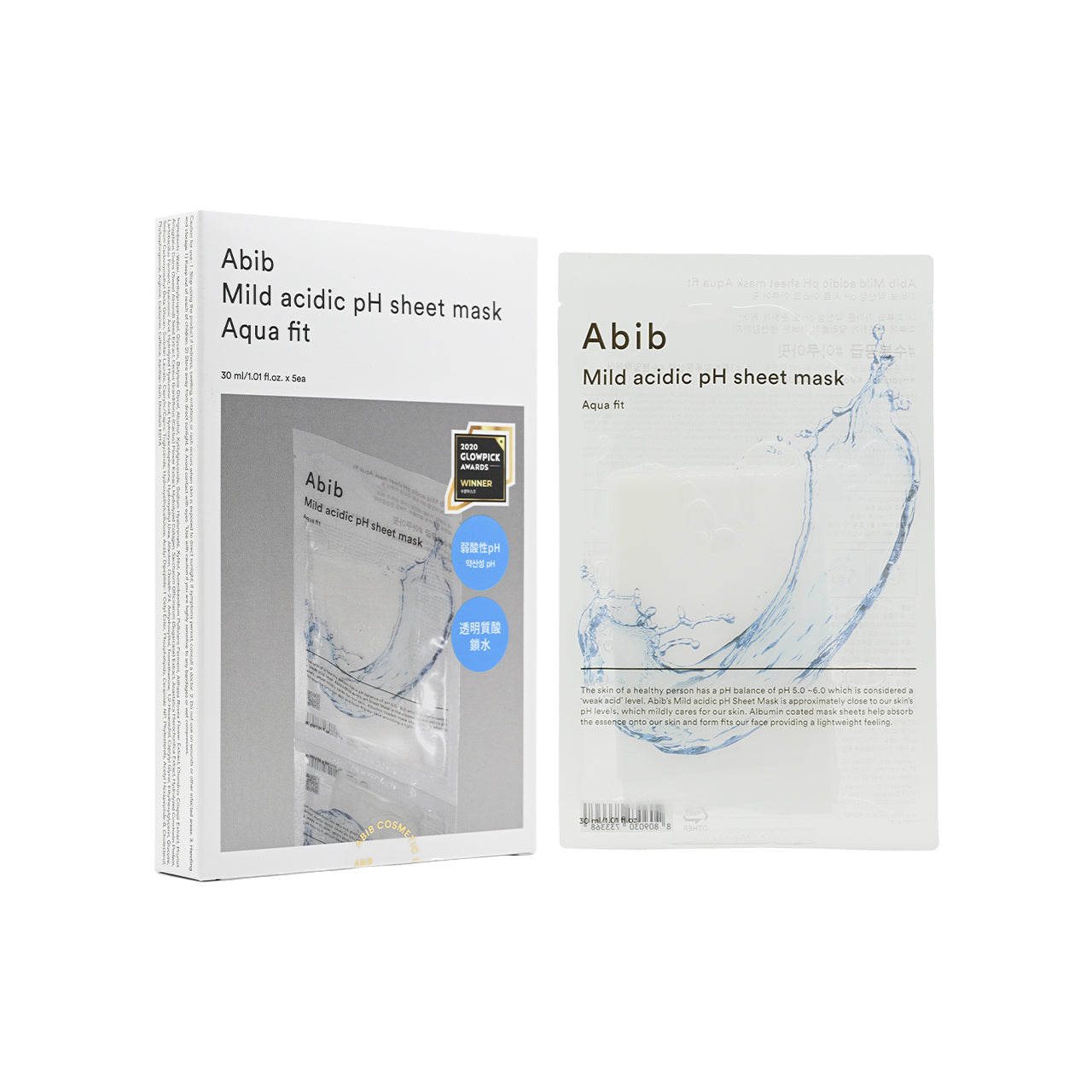 Abib Mild Acidic pH Mask - Aqua Fit 5pcs