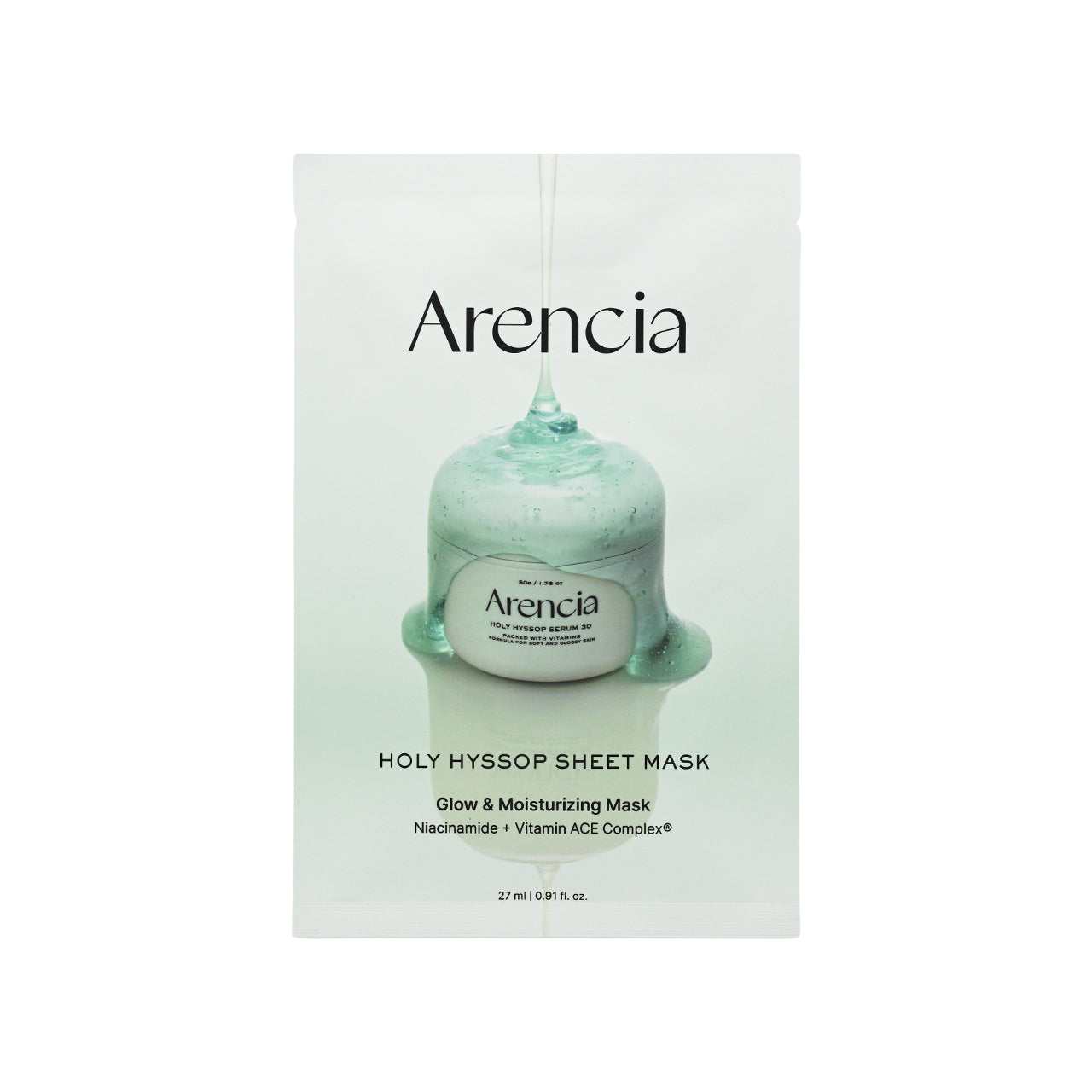 Arencia 聖牛膝草草亮白精華面膜 27毫升×5片裝