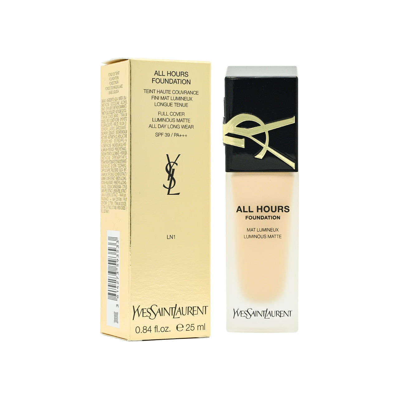 Yves Saint Laurent 恆時輕透霧光粉底液SPF 39 /PA+++ #LN1 25ml 