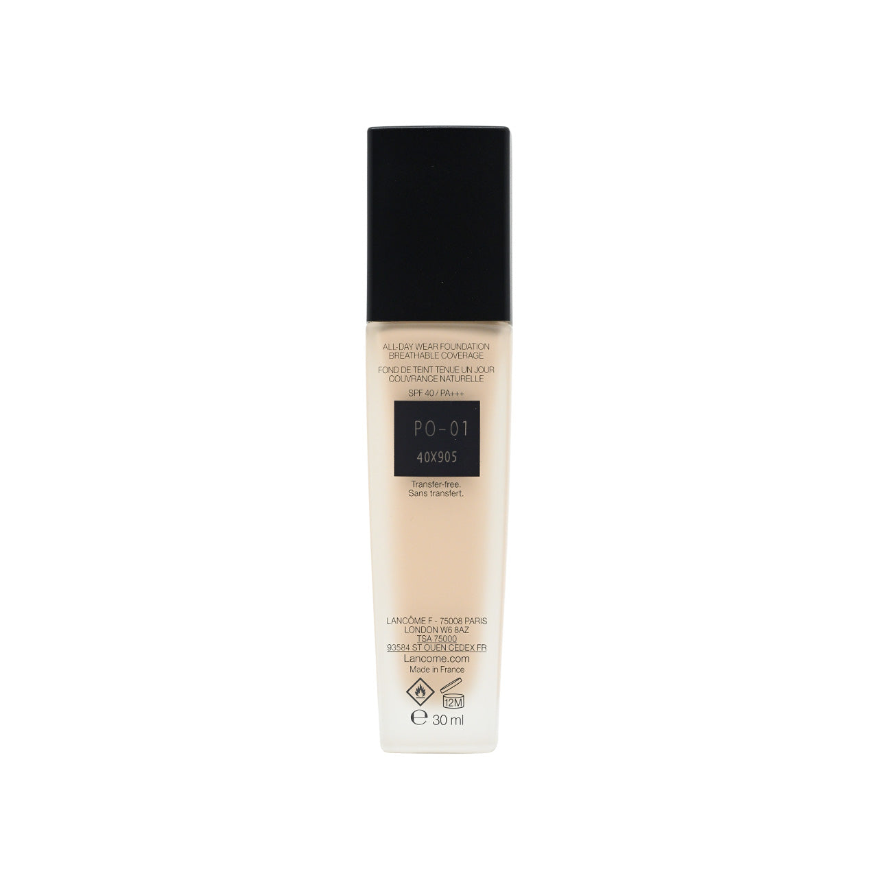 Lancome 持妝輕透粉底液 #PO-01 30ml 