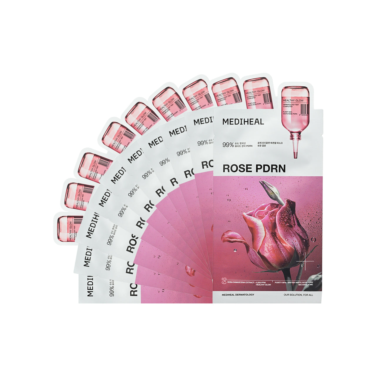 Mediheal Rose PDRN Healthy Glow Essential Mask 10pcs