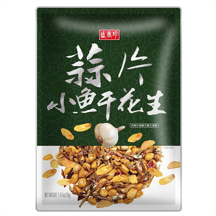 盛香珍蒜片小魚干花生 70克