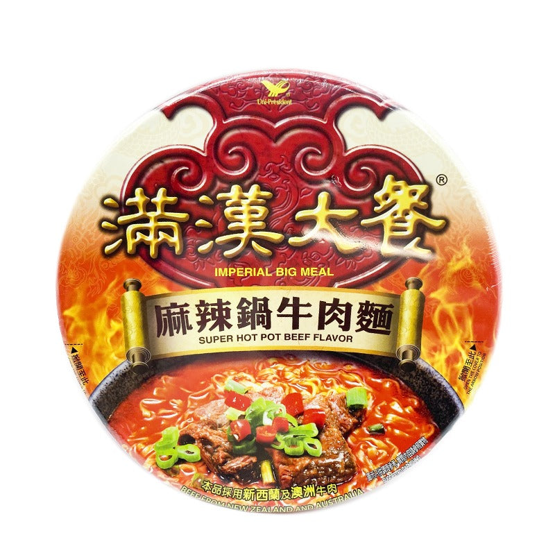 統一滿漢大餐麻辣鍋牛肉大碗麵 204G (包裝隨機發放)