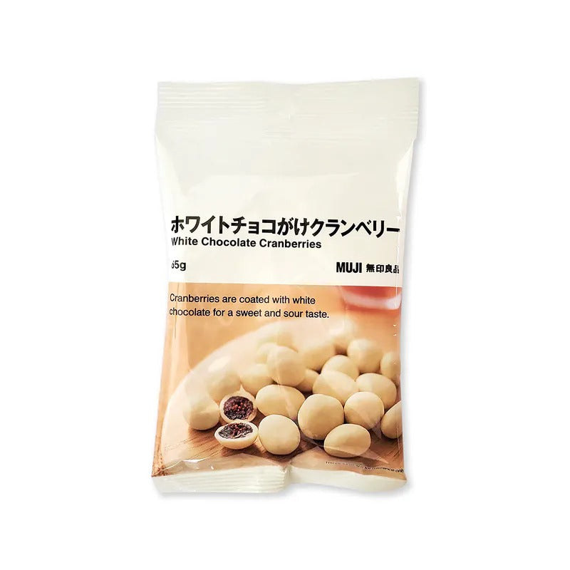 MUJI 無印良品白朱古力蔓越莓 65G