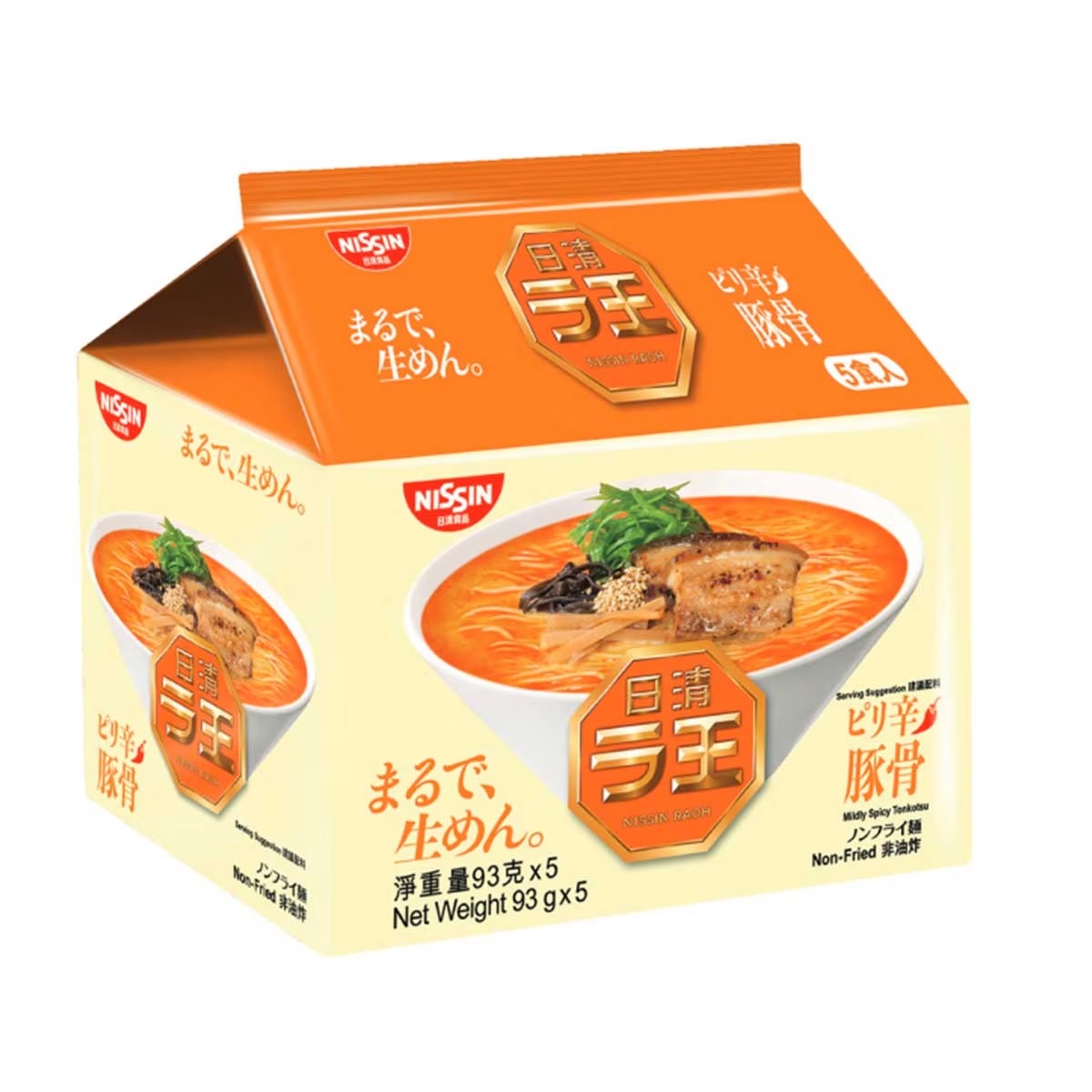 NISSIN RAOH Spicy Tonkotsu Non Fried Instant Noodle 89GX5