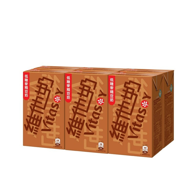 Vitasoy Low Sugar Malted Soya Milk 6 X 250ML