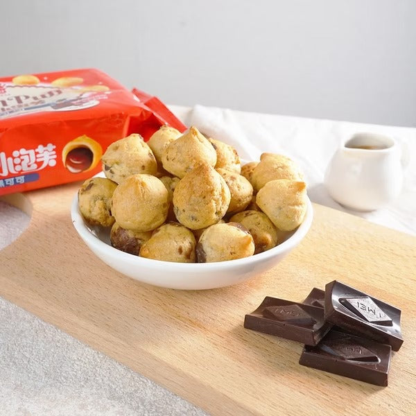 義美黑可可小泡芙 57G